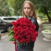 25 красных роз Эвер Ред 80 см
